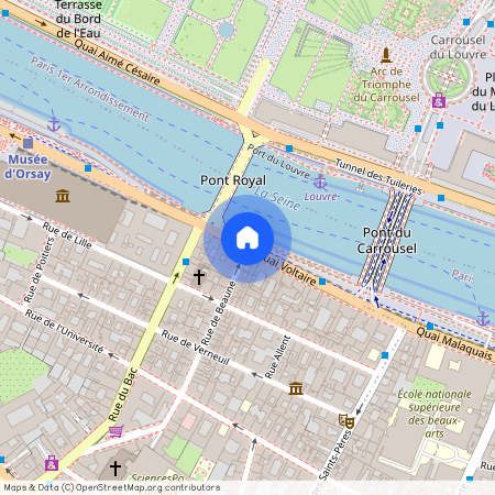 Quai Voltaire et Rue de Beaune 75007 Paris (7e arrondissement)