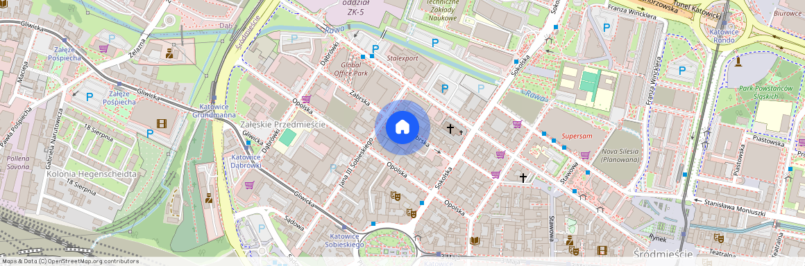 zabrska 12, Śródmieście, Katowice, śląskie