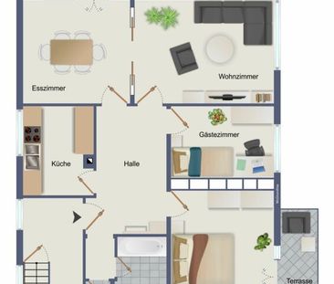 Wohnung mit Blick ins Grüne und zwei Balkone - Foto 3