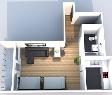 Moderne 1-Zimmer-Wohnung mit Loggia in Wels zur Miete! - Foto 2