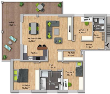 Morgen schon einziehen! Exklusive Wohnung im Zentrum von Grenzach (4 Zimmer-Wohnung 0.3) - Photo 4