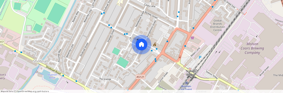 Rangemore Street, Staffordshire, Burton upon Trent, DE14