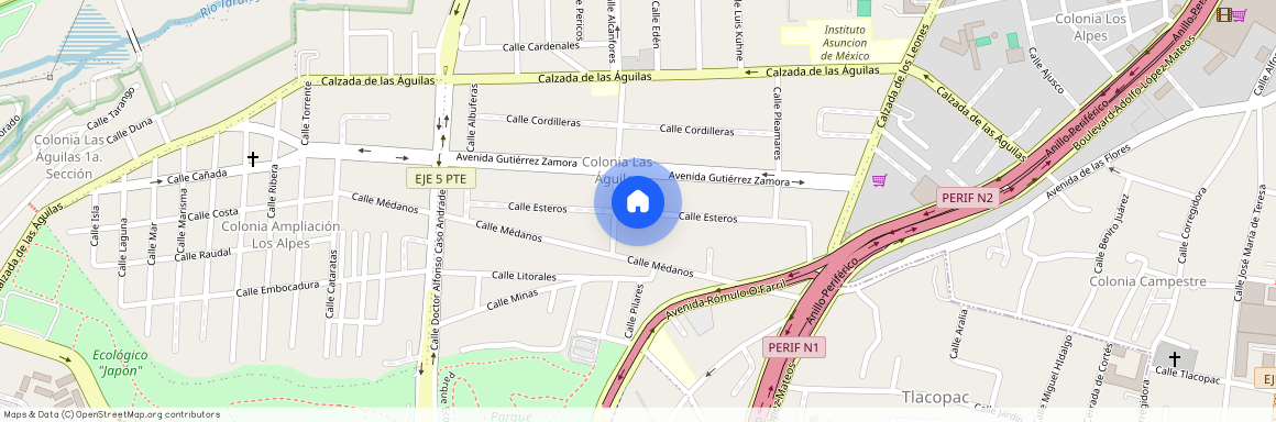Esteros, Colonia Las Águilas, C.P. 01048, Df / Cdmx