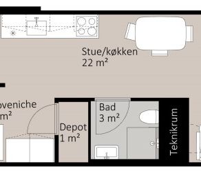 2-værelses studiebolig - Foto 5