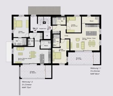 2.5 Zimmer, 72 m² - Photo 4