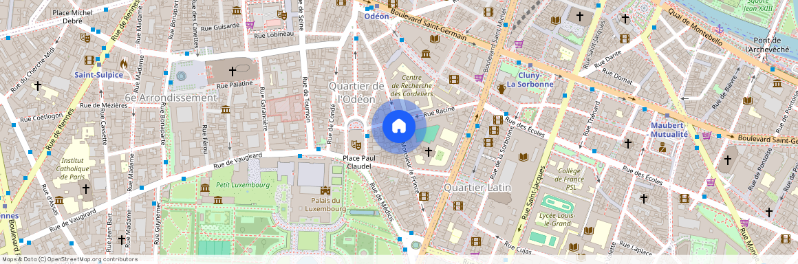 Rue Monsieur Le Prince entre Rue Vaugirard et Bd St Michel 75006 Paris (6e arrondissement)