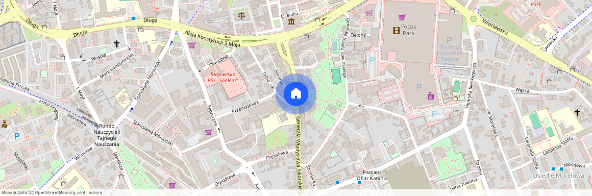 ul. gen. Władysława Sikorskiego, Centrum, Zielona Góra, lubuskie