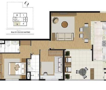 Apartamento de um dormitorio todo mobiliado, em condominio sofistic... - Photo 4