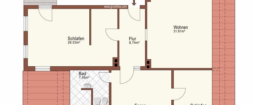 Großzügige, möblierte Wohnung in Porta Westfalica, Barkhausen - Foto 1