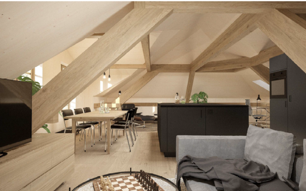 Top moderene Dachwohnung im Loftstyle zu vermieten - Foto 1