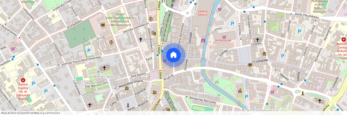 ul. Norberta Barlickiego, Śródmieście Bielsko, Bielsko-Biała, śląskie