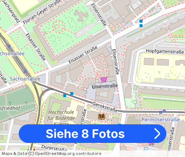 Möbliertes 1-Zimmer-Apartment in Dresden (Johannstadt) - Foto 1