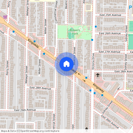 One block away from Kingsway and Victoria Drive, Vancouver, British Columbia, V5N4J2