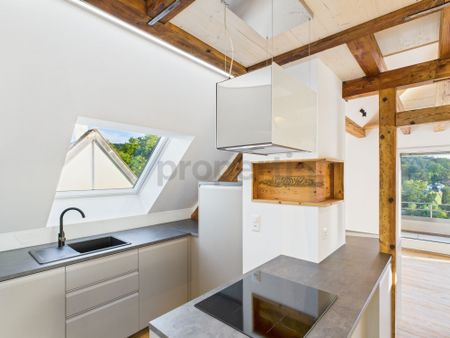 Charmante, exklusive Dachgeschoss-Wohnung mit Galerie & luxuriösem Ausbaustand in Riehen - Foto 5