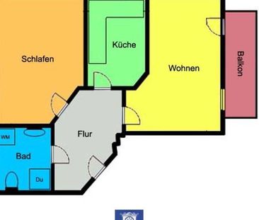 Individuelle 2-Zimmerwohnung mit Balkon und vorteilhafter Raumaufte... - Foto 1