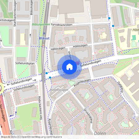 Sofielundsvägen, Enskededalen