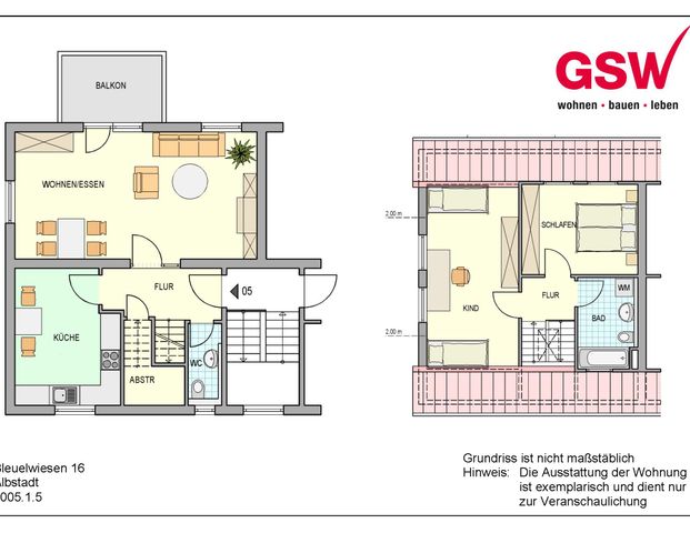 Familienglück auf zwei Etagen: 3-Zimmer-Maisonettewohnung - Foto 1