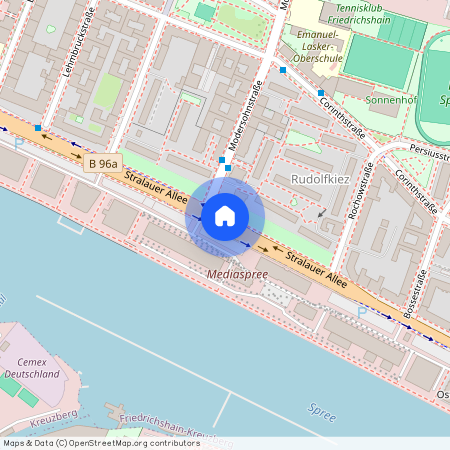 Stralauer Allee, Berlin, Friedrichshain, 10245