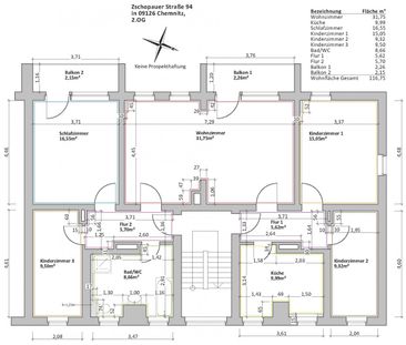 5-Raum-Wohnung mit zwei Balkonen - Foto 2