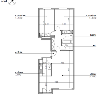 Appartement de 4 pièces au 3ème étage - Foto 2