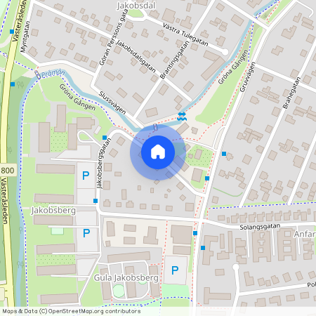 Jakobsbergsgatan, Sala