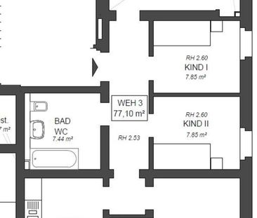 Schöne 4 Raumwohnung im 1. OG, Bad neu, FuboHz - Photo 1