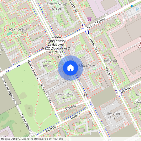 ul. Herbu Oksza, Szamoty, Ursus, Warszawa, mazowieckie