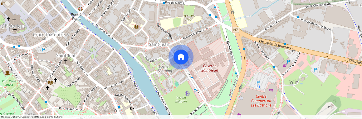 Rue Galterie Saint-Jean 2O / 2.6 chambre 24, 7500 Tournai