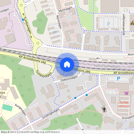 K P Arnoldssons väg, Tumba