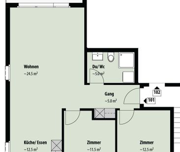 Modern wohnen an ruhiger Lage – 3.5-Zimmerwohnung in Bronschhofen - Foto 5