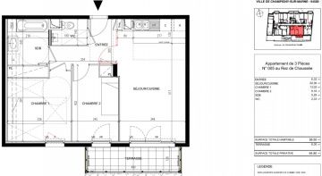 Appartement 3 pièces 58.5 m² - Photo 4