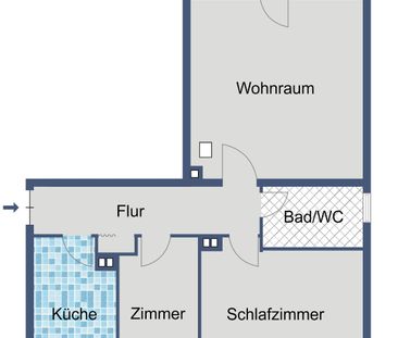 Attraktive 3-Zimmer-Wohnung mit Balkon im 1. Obergeschoss - Foto 1
