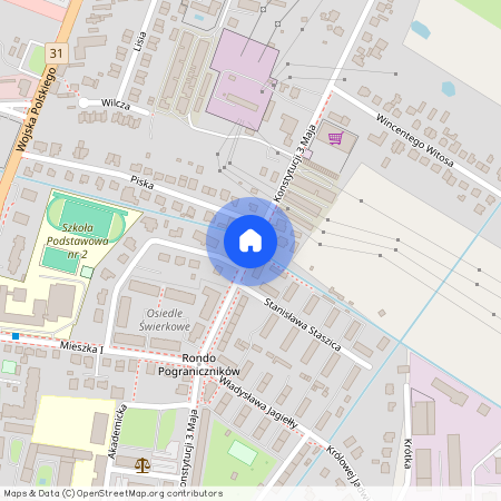 ul. Konstytucji 3 Maja, Słubice, Słubice, słubicki, lubuskie