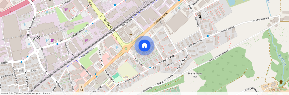 Oststrasse 8a, 8500 Frauenfeld, Lageplan