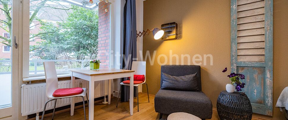 Komplett ausgestattetes Single-Apartment mit Loggia in Hamburg-Hoheluft - Photo 1