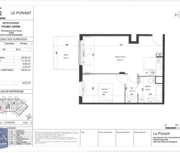 Appartement à louer 2 pièces 49.35m² - Photo 1