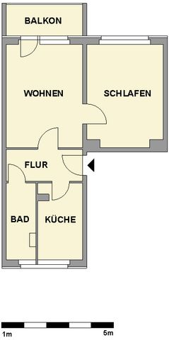 Schöne 2-Raum-Wohnung mit Balkon nahe Stadtpark gelegen - Foto 4