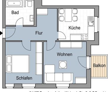 Frisch renovierte 2-Raum-Wohnung im grünen Dresden-Cotta! - Foto 1