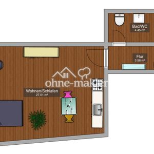 Schönes 1-Zimmer Apartment mitten in Straubing (Whg Nr. 7011) - Photo 3