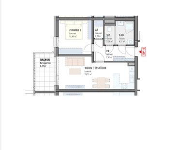 Kompakte 2-Zimmerwohnung im 1.OG mit Balkon - Photo 5
