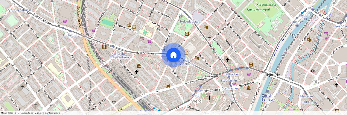 Badenerstrasse 101, 8004 Zürich, Lageplan