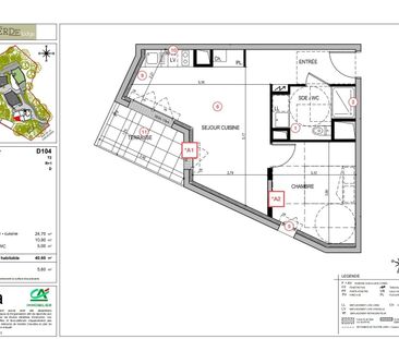 location Appartement T2 DE 40.6m² À NANTES - Photo 2