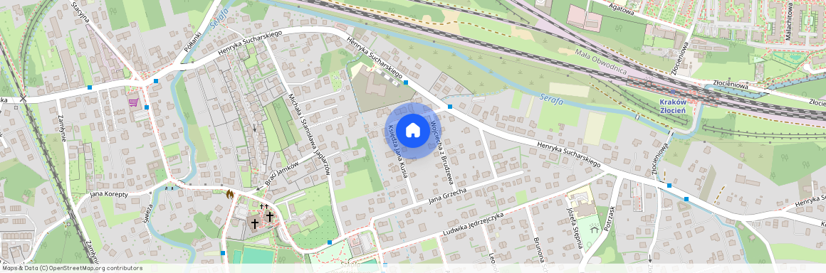 ul. ks. Jana Kusia, Bieżanów, Bieżanów-Prokocim, Kraków, małopolskie