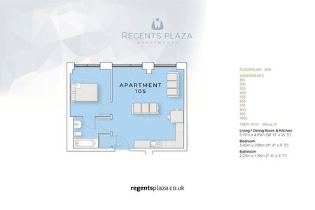 1 bed flat to rent in Apartment , Regents Plaza, Gosforth, NE3 - Photo 5