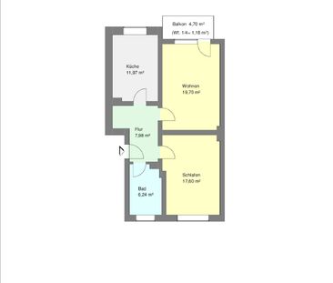 Schöne 2- Zimmerwohnung in der südlichen Innenstadt - Photo 1