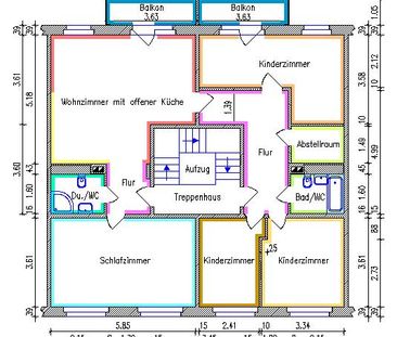 5-Raum-Wohnung mit zwei Balkonen - Photo 1