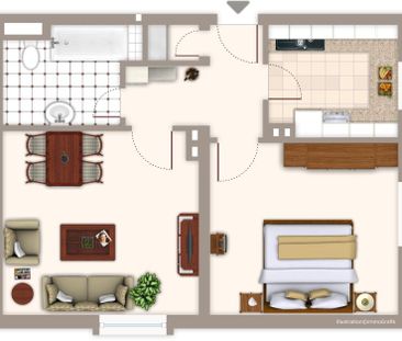 Frei für zwei! gut geschnittene 2-Zimmer-Wohnung in Mönchengladbach... - Foto 1