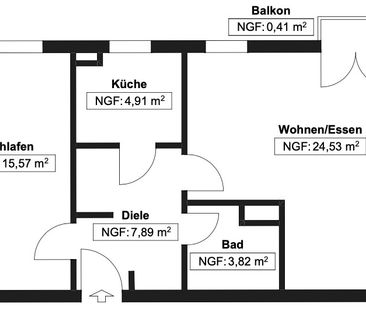 TOP sanierte und möbilierte 2 - Zimmer Wohnung mit Balkon und Einba... - Photo 4
