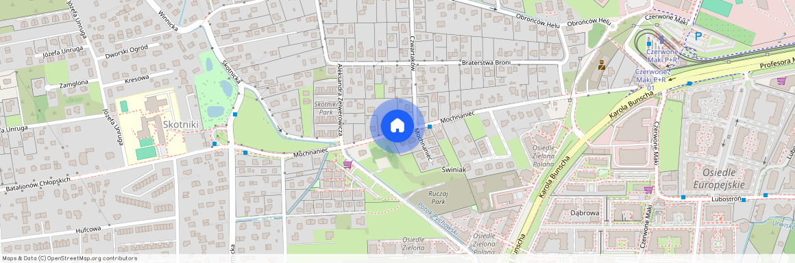 ul. Mochnaniec, Skotniki, Dębniki, Kraków, małopolskie