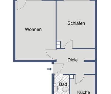 Modernisierte 2-Zimmer-Wohnung mit Balkon in Frankfurt-Niederrad - Foto 3